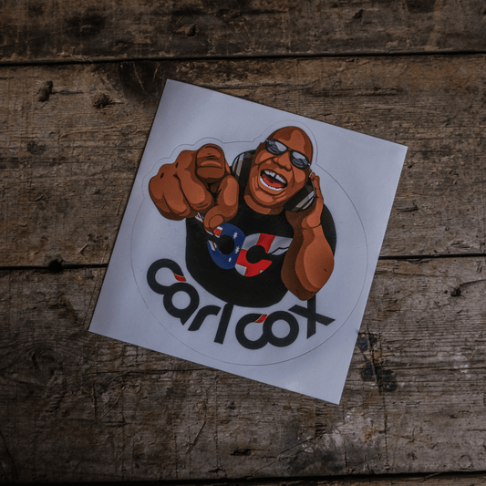 Carl Cox White Circle Sticker